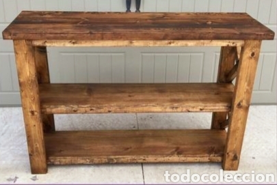 Vintage: Consola de madera, mueble rustico - Foto 2