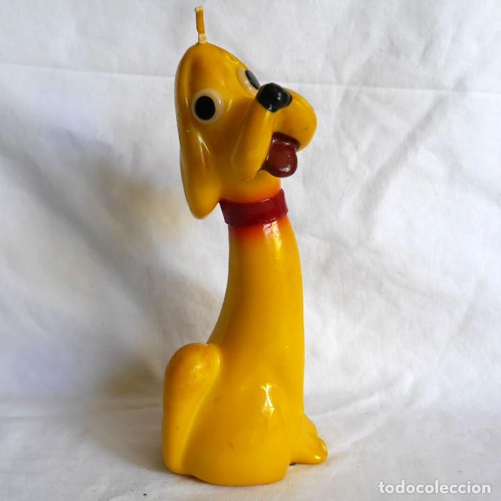 Vintage: Vela de cera decorativa en forma de perro - Foto 1