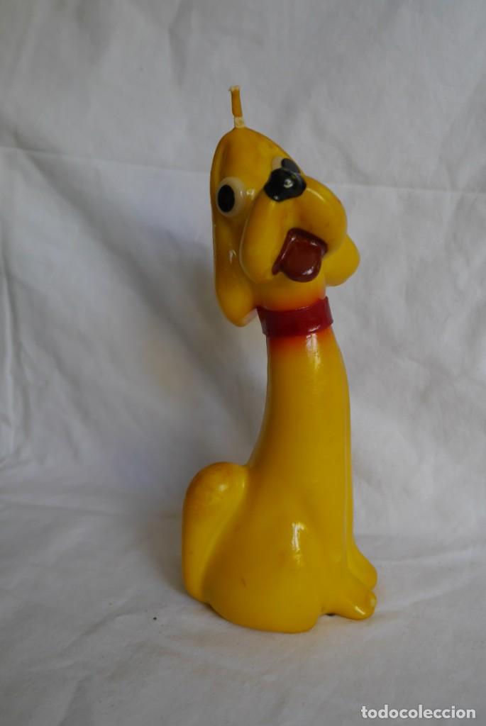 Vintage: Vela de cera decorativa en forma de perro - Foto 2