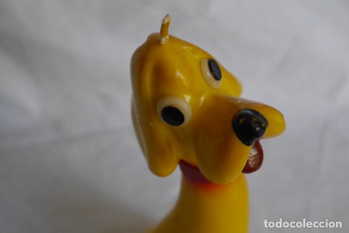 Vintage: Vela de cera decorativa en forma de perro - Foto 8