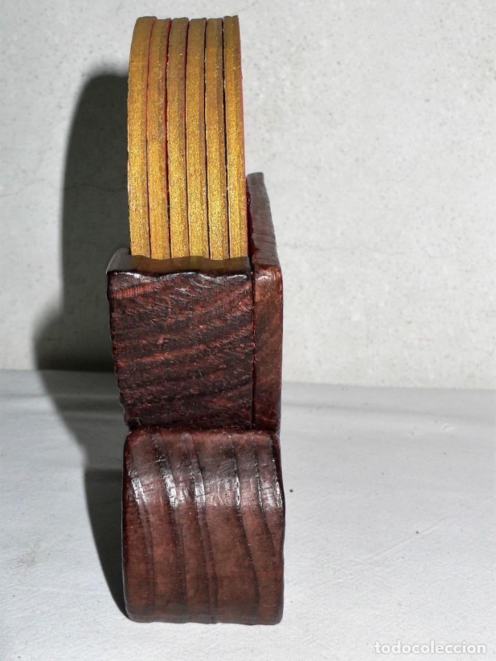 Vintage: POSAVASOS CON SOPORTE DE MADERA.MENORCA - Foto 4