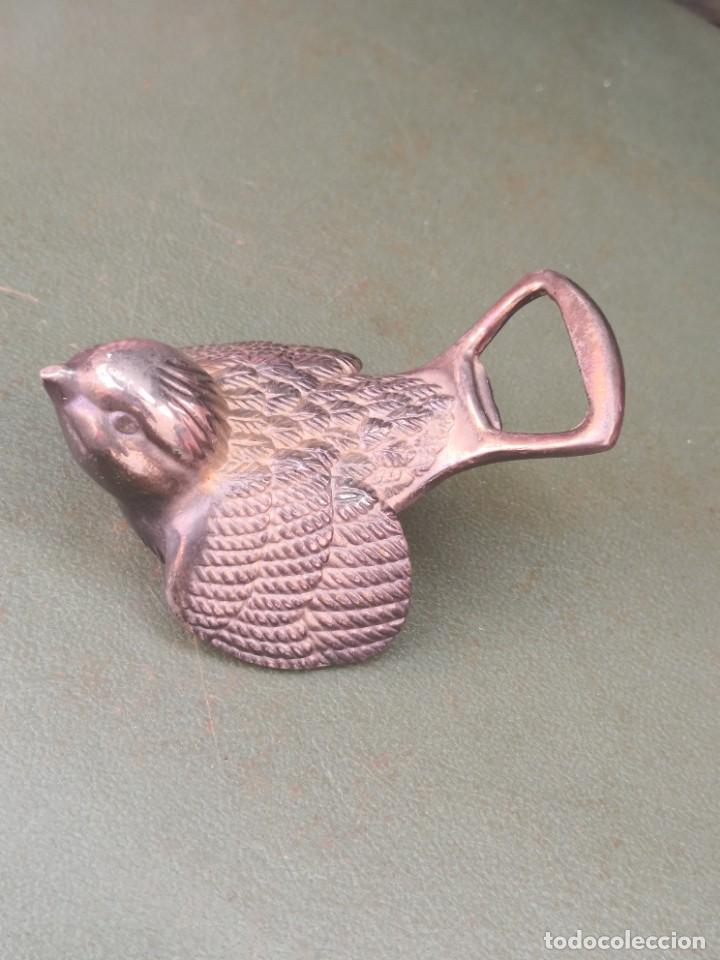 Vintage: Vintage SACATAPAS abrebotellas en forma de ave metal