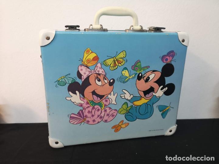 Vintage: Antiguo Maletin maleta cartera de disney de los a&ntilde;os 80, 1986. Mickey y Minnie de bebes. Vintage