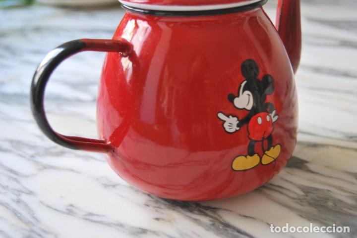 Vintage: TETERA DE HIERRO ESMALTADO - MICKEY MOUSE - WALT DISNEY - CAFETERA - Foto 9