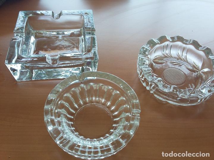 Vintage: 16-00092 PACK 3 CENICEROS CRISTAL - Foto 2