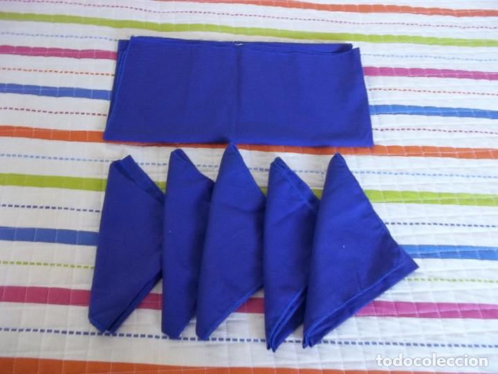 Vintage: MANTELITO Y 5 SERVILLETAS - Foto 2