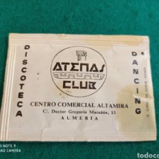 Vintage: ALMERÍA DISCOTECA ATENAS TOALLITA PERFUMADA. Lote 285393008