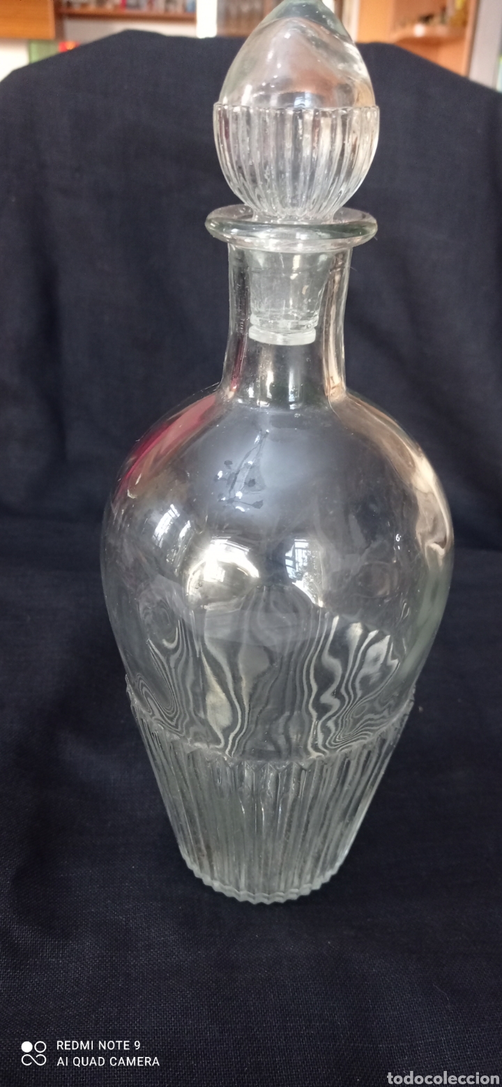 Vintage: Botella cristal tapon cristal vintage