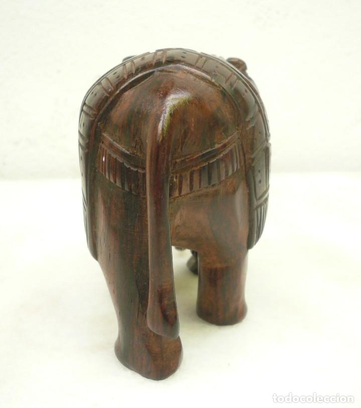 Vintage: ELEFANTE DE MADERA TALLA INDIA - Foto 8