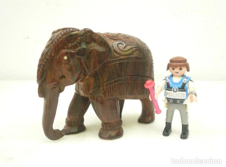 Vintage: ELEFANTE DE MADERA TALLA INDIA - Foto 9
