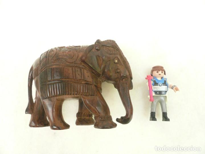 Vintage: ELEFANTE DE MADERA TALLA INDIA - Foto 10