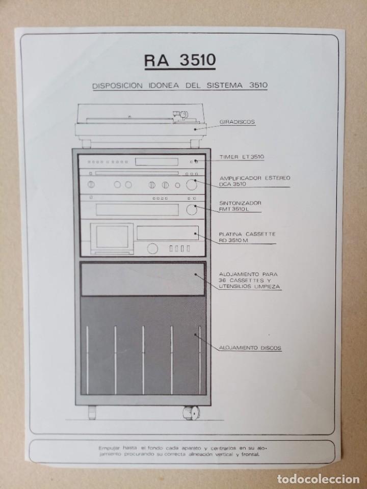 Vintage: Folleto Sanyo RA 3510 - Foto 1