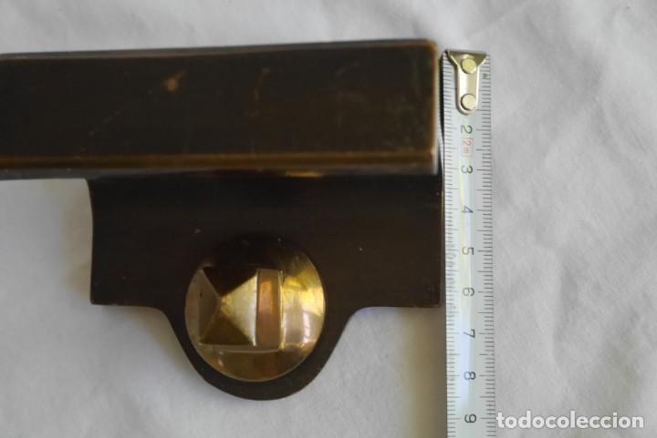 Vintage: Fragmento de vi&aacute; de tren con tornillo en bronce SV - Foto 10