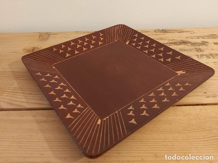 Vintage: Plato decorativo de madera - Foto 1