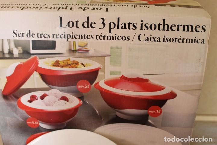 Vintage: SET DE 3 RECIPIENTES ISOT&Eacute;RMICOS MASTERCOOK PARA MICROONDAS - Foto 2