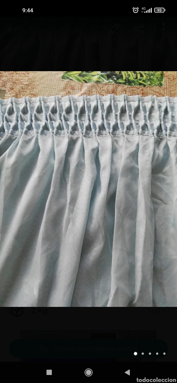 Vintage: Cortina vintage azul cielo