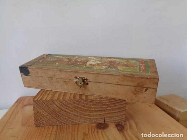 Vintage: # PLUMIER ESCOLAR. MADERA. A&Ntilde;OS. 1960. COLECCION ESCOLAR.#C-7