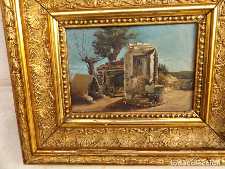Vintage: cuadro al oleo pintado sobre tabla del final del 1800 - Foto 1