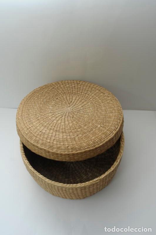 Vintage: CESTA MIMBRE CON TAPA - Foto 1