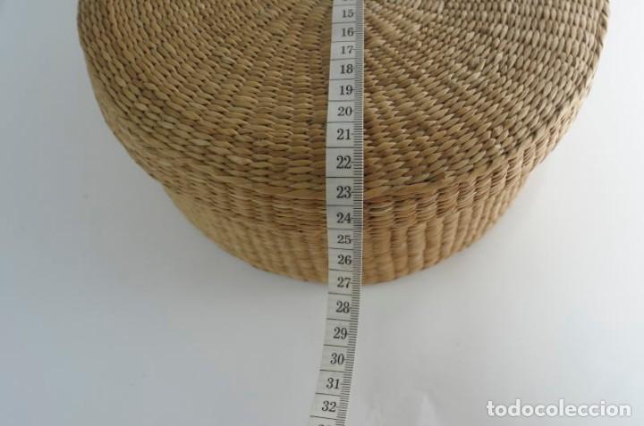 Vintage: CESTA MIMBRE CON TAPA - Foto 3