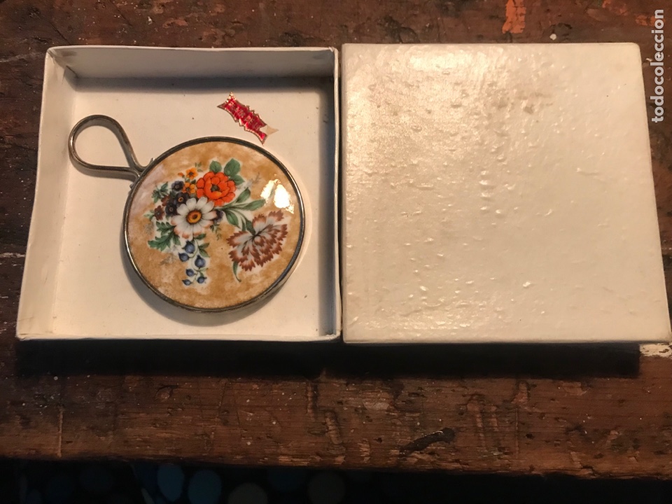 Vintage: Antiguo espejo de bolsillo