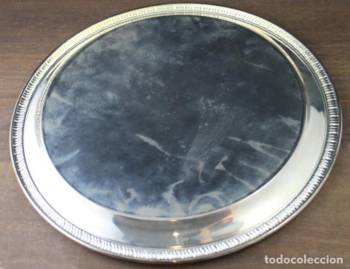 Vintage: Bandeja redonda plateada - Foto 4