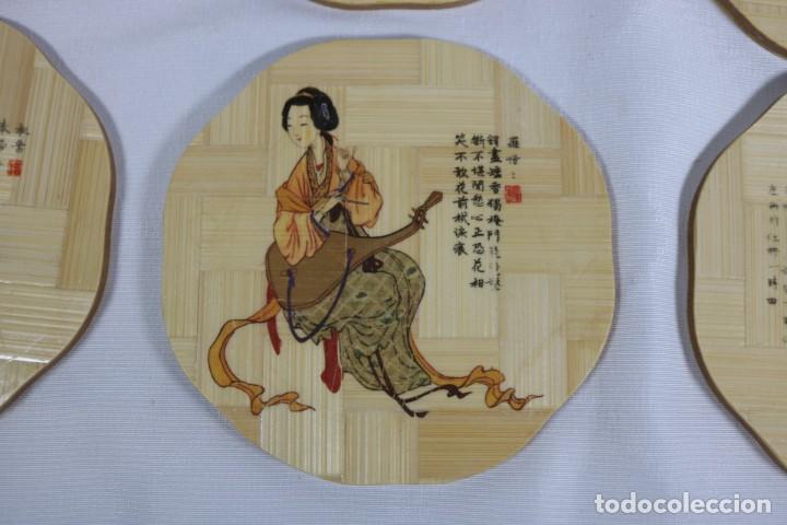 Vintage: Juego de seis posavasos chinos de bamb&uacute; - Foto 5