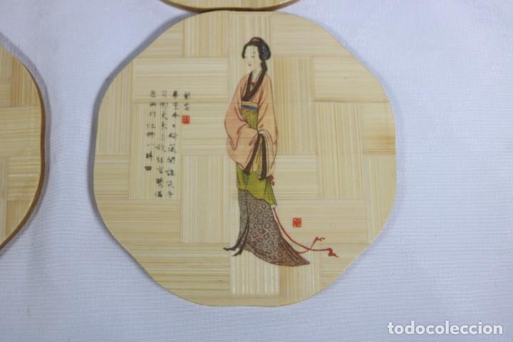 Vintage: Juego de seis posavasos chinos de bamb&uacute; - Foto 6