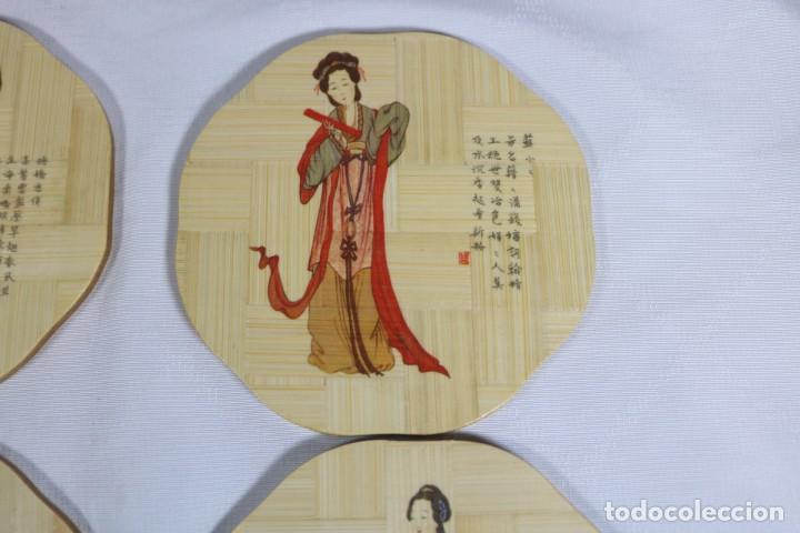Vintage: Juego de seis posavasos chinos de bamb&uacute; - Foto 7