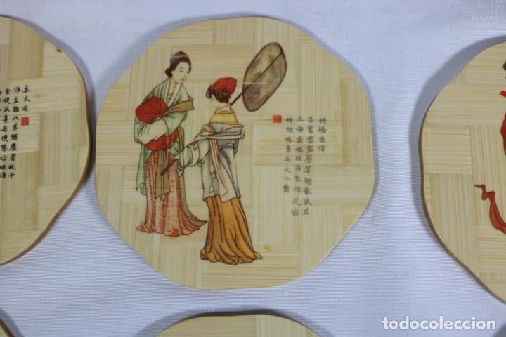 Vintage: Juego de seis posavasos chinos de bamb&uacute; - Foto 8