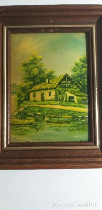 Vintage: Cuadros peque&ntilde;o. Casa en el campo. - Foto 2