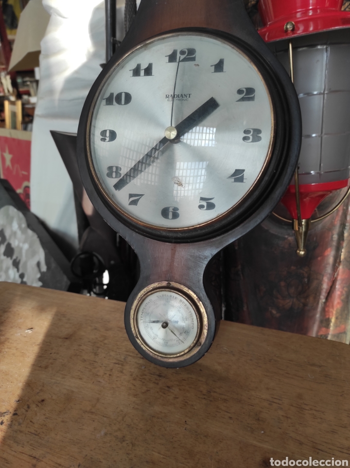 Vintage: Term&oacute;metro bar&oacute;metro reloj de pared 72 cm - Foto 2