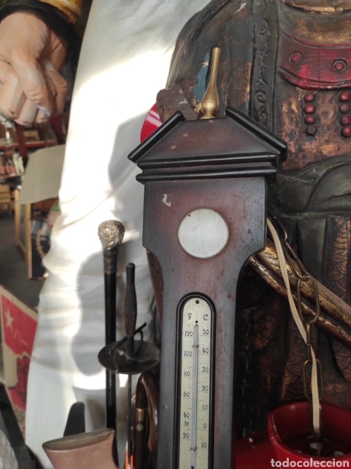 Vintage: Term&oacute;metro bar&oacute;metro reloj de pared 72 cm - Foto 4