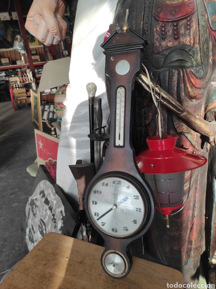 Vintage: Term&oacute;metro bar&oacute;metro reloj de pared 72 cm - Foto 1