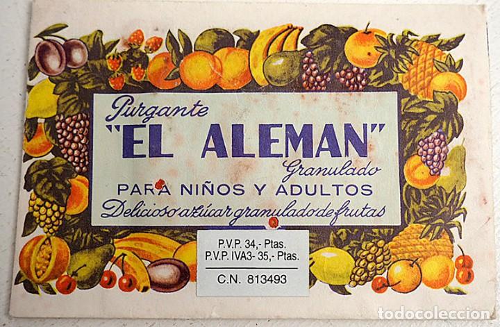 Vintage: Sobre de purgante El Alem&aacute;n - Foto 1