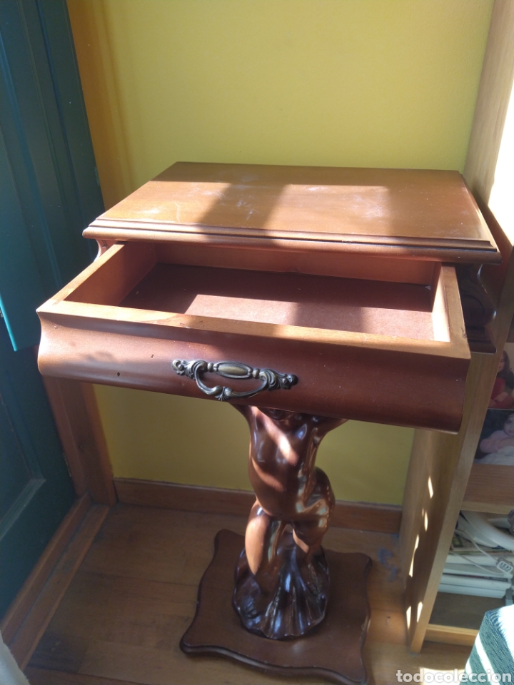 Vintage: Velador recibidor, madera maciza - Foto 4