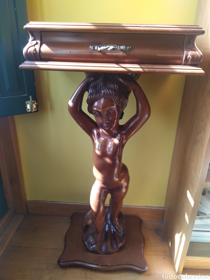 Vintage: Velador recibidor, madera maciza - Foto 1
