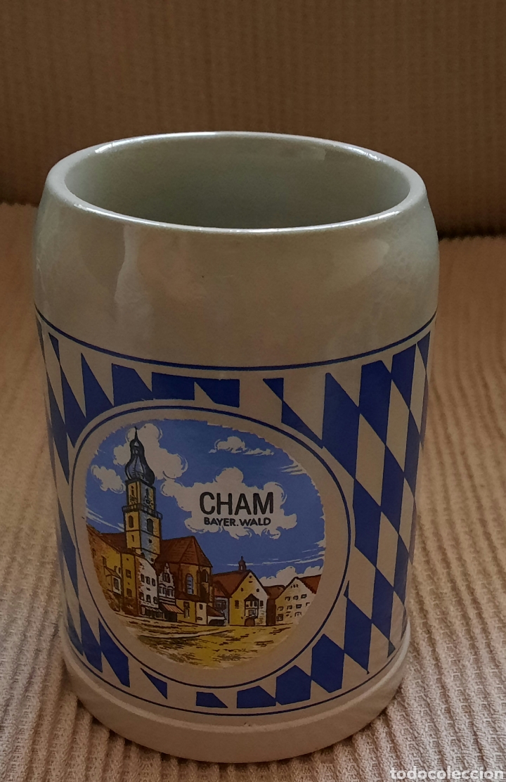 Vintage: JARRA DE CERVEZA DE CER&Aacute;MICA