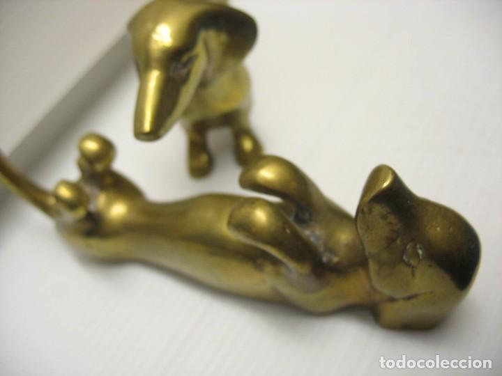 Vintage: bronce de pareja de perritos - Foto 4 - 293955788