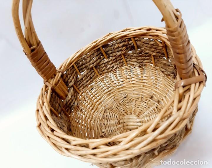 Vintage: Cesta de mimbre vintage - Foto 7