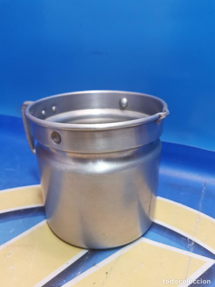 Vintage: decoracion -coleccionimo antigua LECHERA FADA 15 cm de diametro aluminio