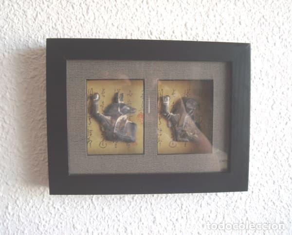 Vintage: Cuadro en 3D dioses Antiguo Egipto Anubis y Horus