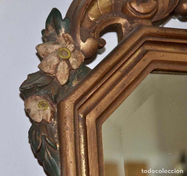 Vintage: Espejo policromado en madera - Foto 8