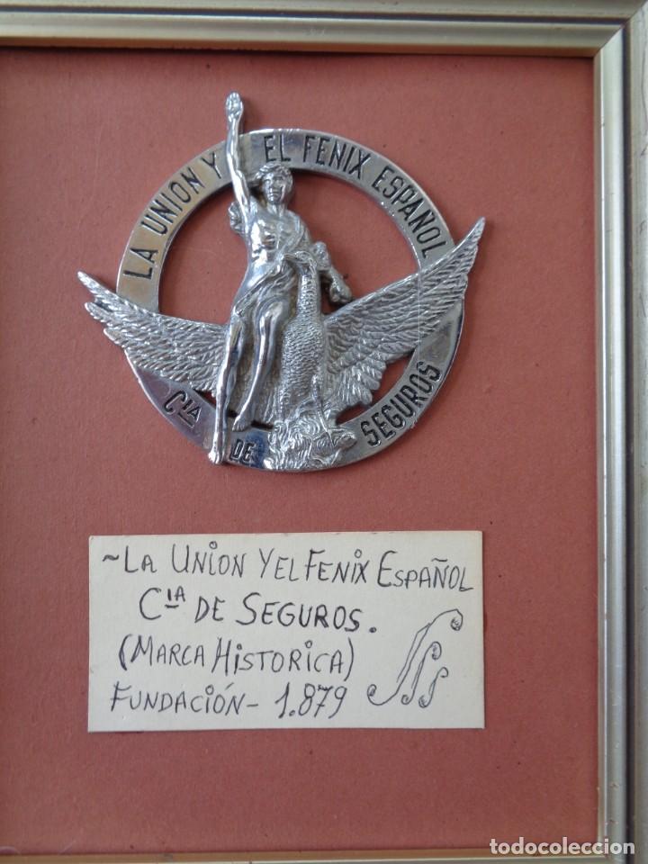 Vintage: # PLACA LA UNION Y EL FENIX ESPA&Ntilde;OL. MARCA HISTORICA. FUNDACION. 1879.#