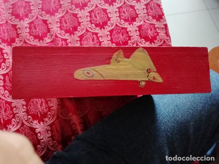 Vintage: Caja de madera forrada en terciopelo - Foto 7
