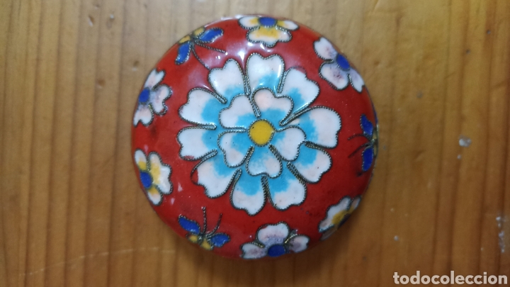 Vintage: Caja met&aacute;lica esmaltada Cloisone