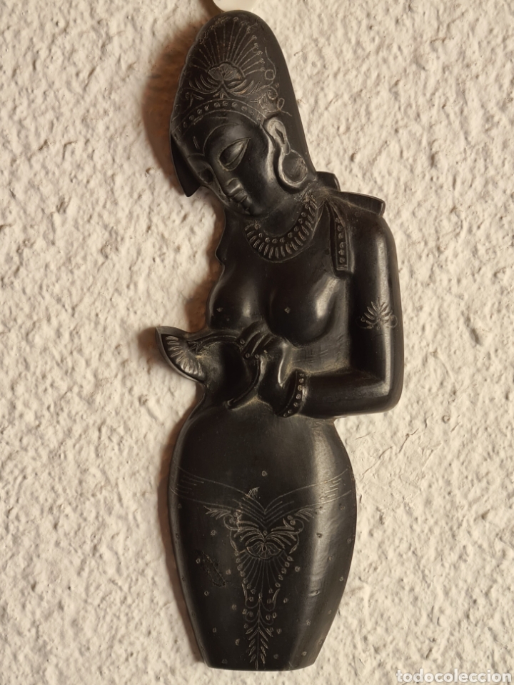 Vintage: Figura placa met&aacute;lica Mujer Oriental - Decoraci&oacute;n