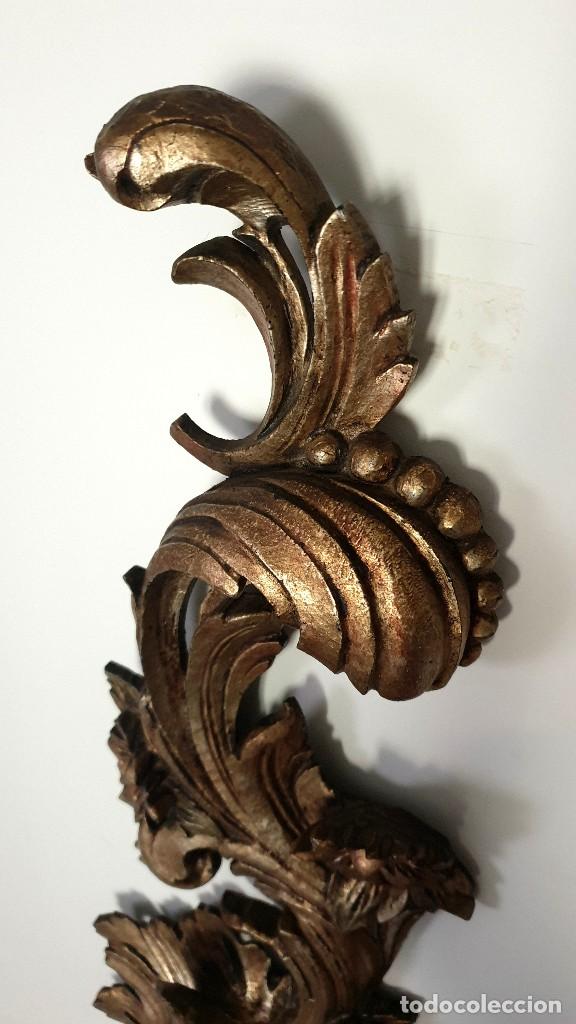 Vintage: BAR&Oacute;METRO CON BASE DE MADERA TALLADA - Foto 6