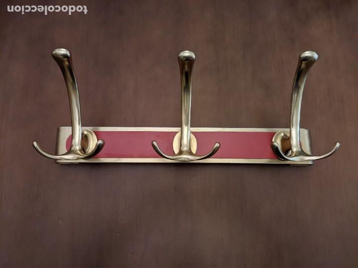 Vintage: PERCHERO METAL DORADO - Foto 2