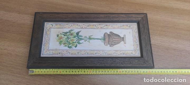 Vintage: CuADRO MADERA MOTIVOS FLORALES - Foto 4
